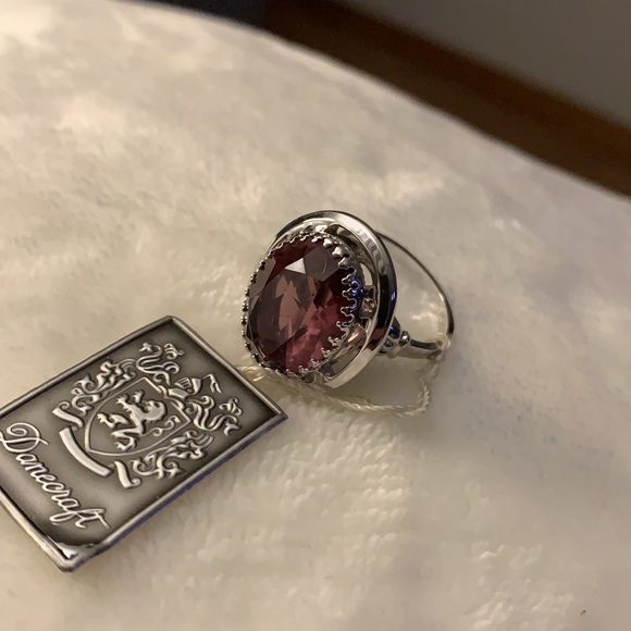 Danecraft Jewelry - Vintage Danecraft original primavera sterling silver purple amethyst glass ring